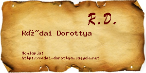 Rádai Dorottya névjegykártya