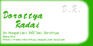 dorottya radai business card